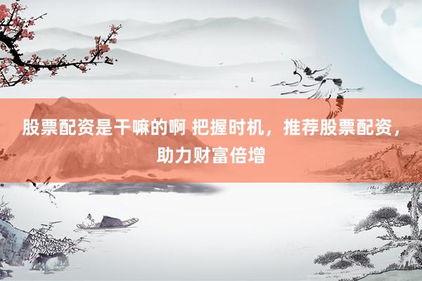 股票配资是干嘛的啊 把握时机，推荐股票配资，助力财富倍增